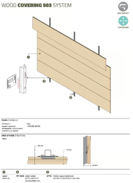 SOUND WOOD COVERING 503 - Acoustic wall tiles by CBI Europe - view 3